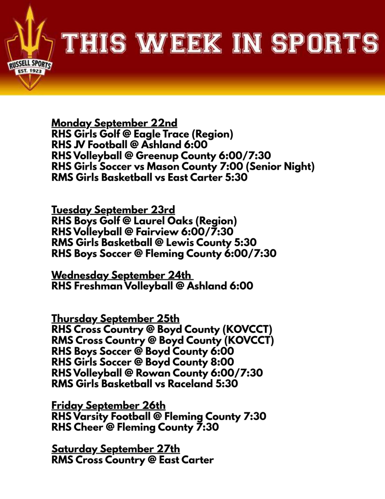 Weekly Sports Update 9-19-22 to 9-24-22 (1)