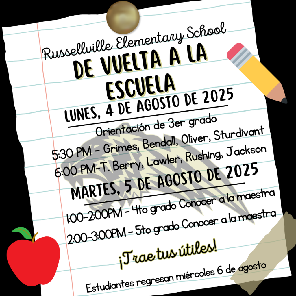 Back to school graphic spanish