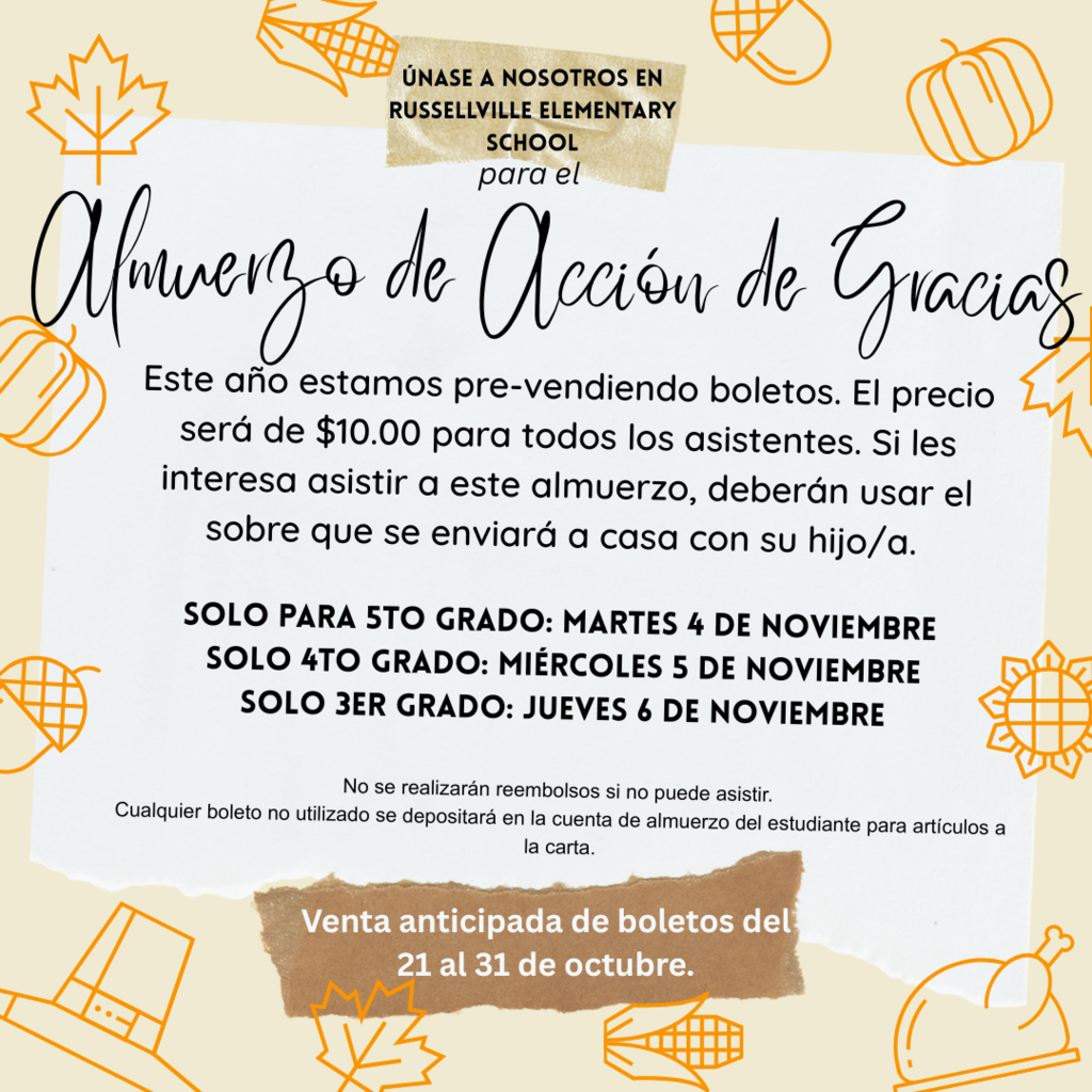 Thanksgiving Lunch InfoGraphic Spanish