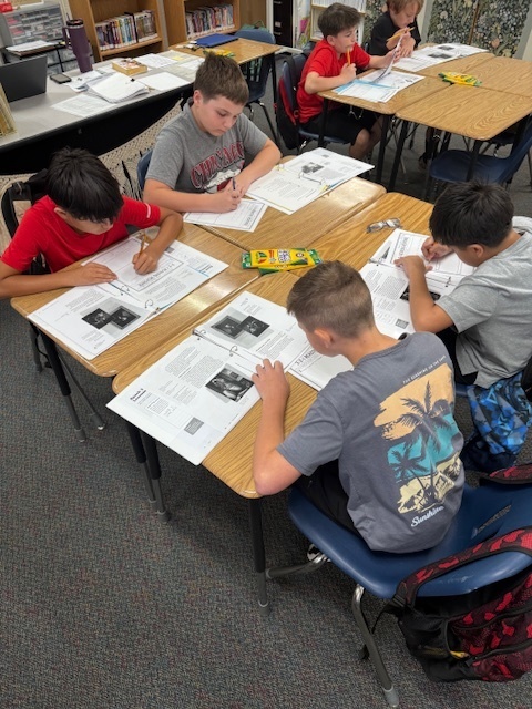 students working as a group