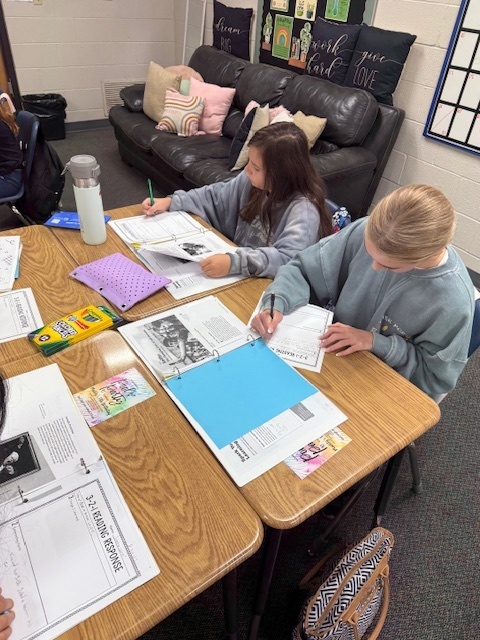 students working