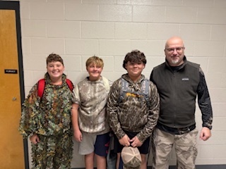 students dressed in camo