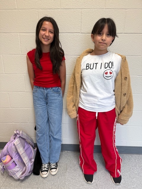 students dressed in red