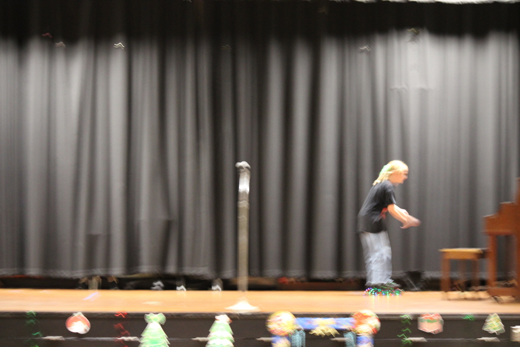 Student roller skating