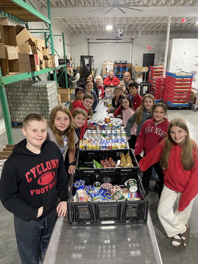 students with all of the items they brought