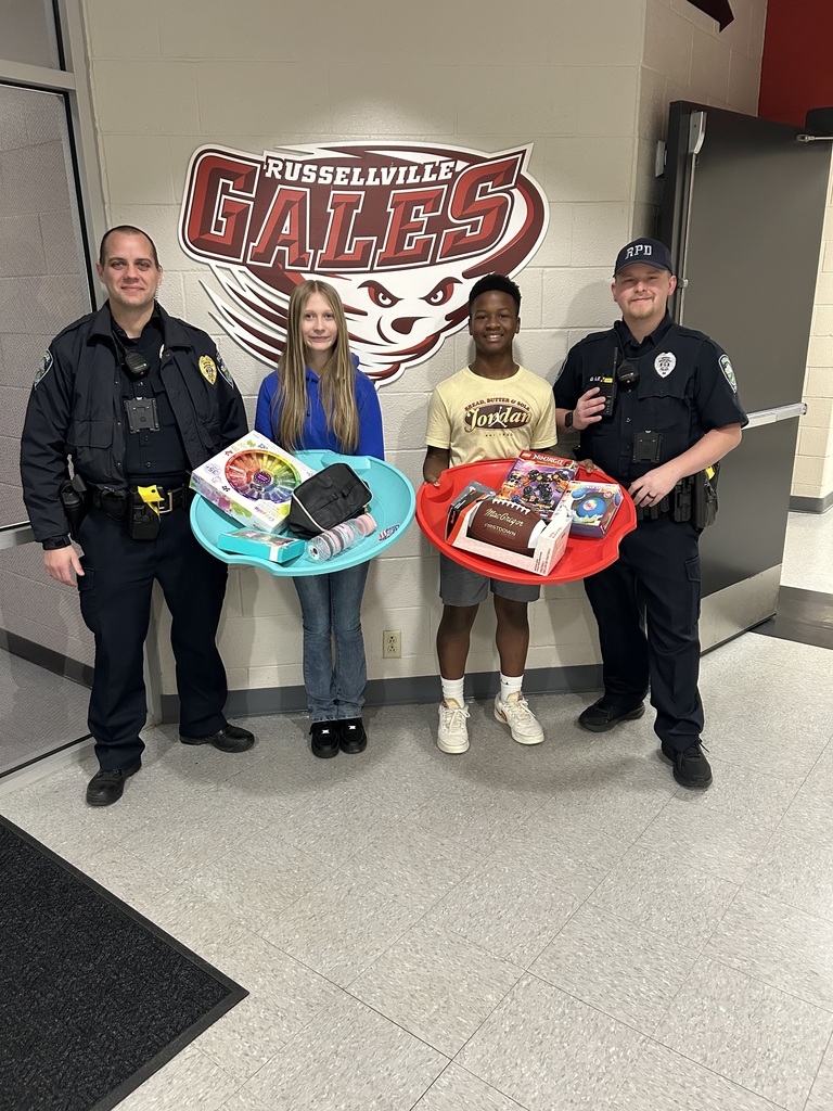 Police officers with students