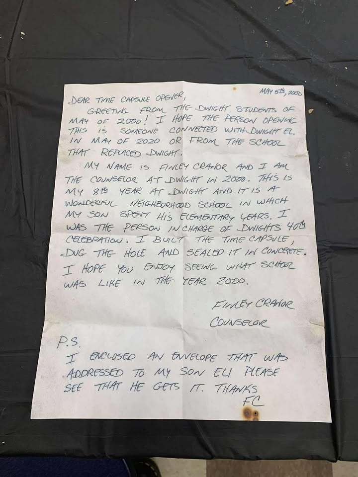 Letter from the old Counselor in 2000