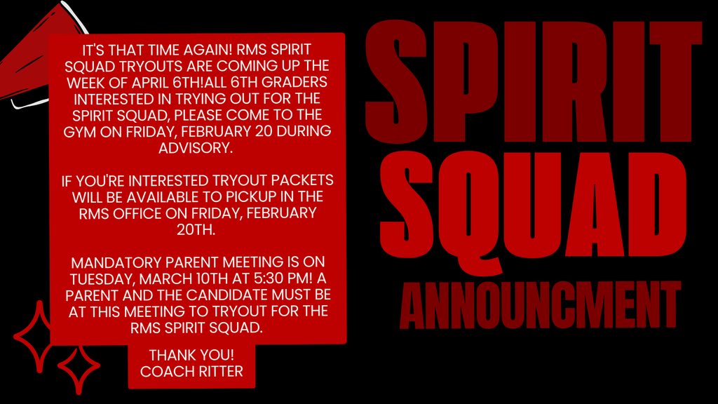 spirit squad announcement