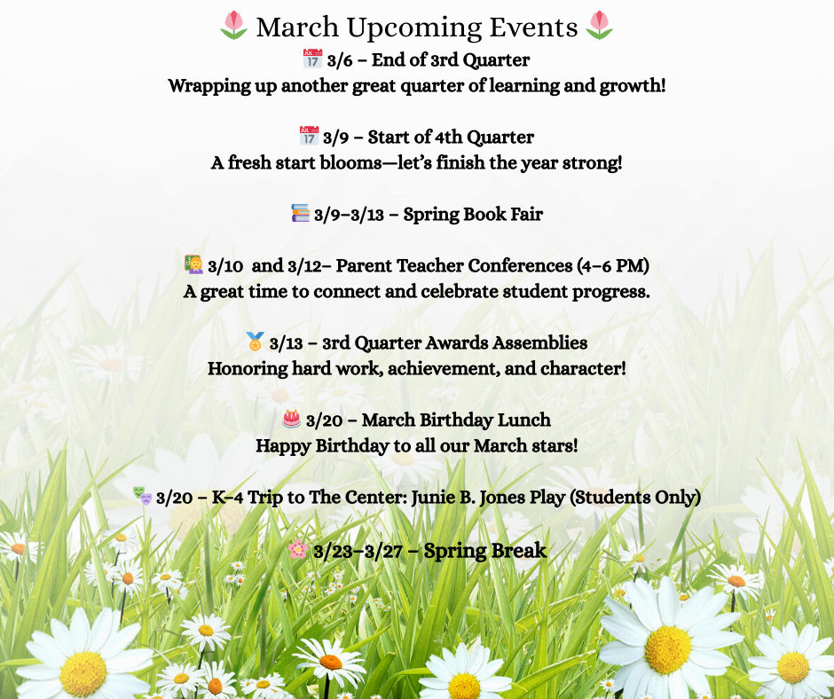 March Upcoming Events 