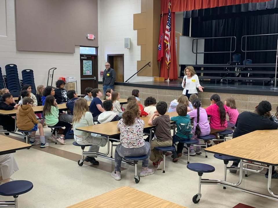 Students Listening to Rotary members