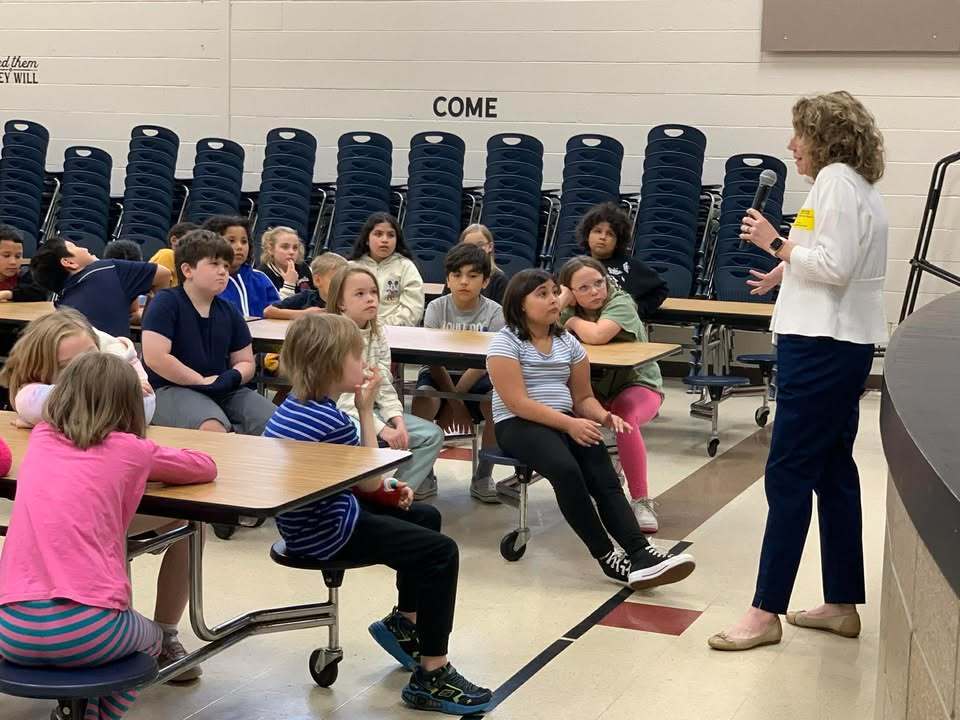 Students Listening to Rotary members