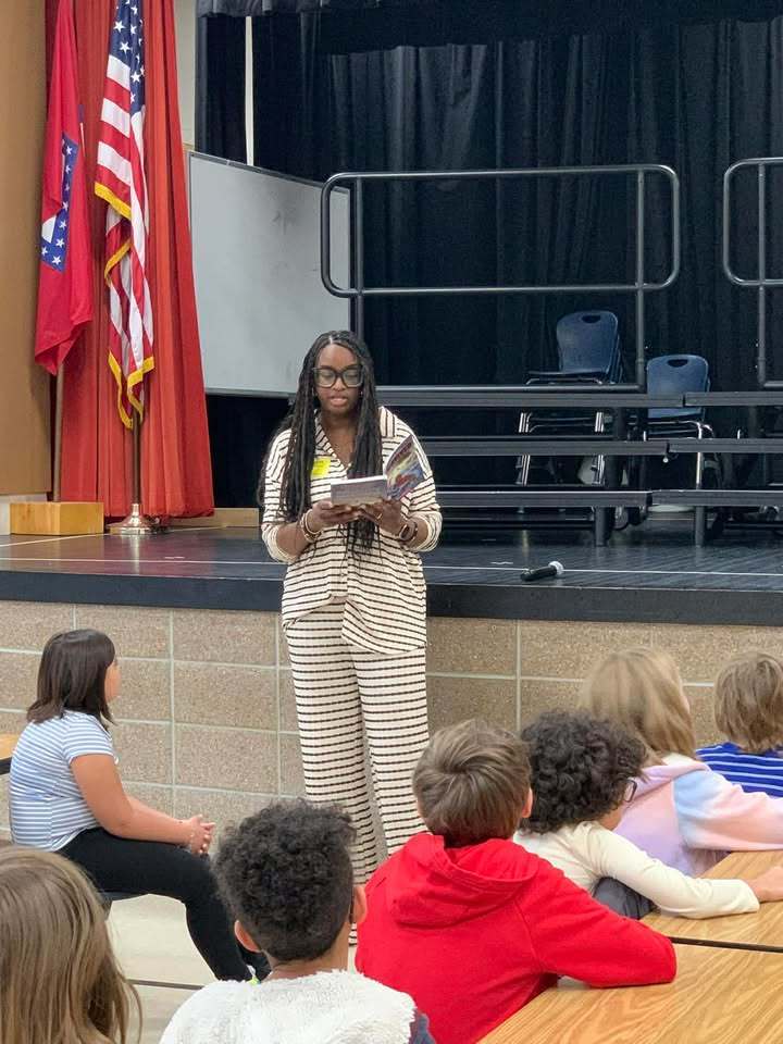 Students Listening to Rotary members