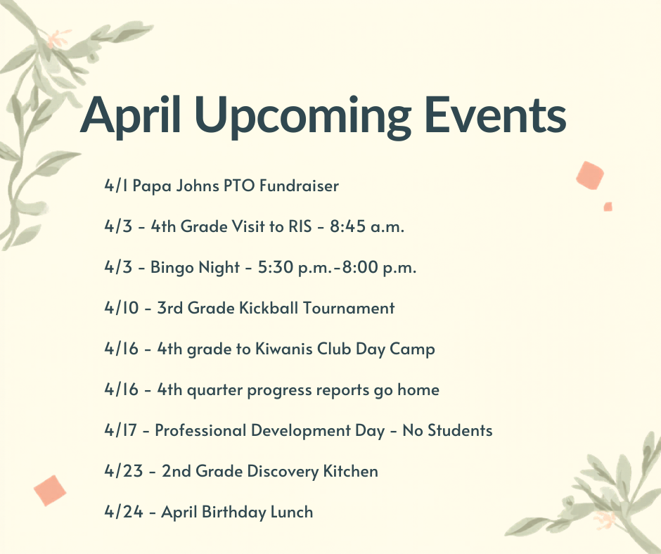 Schedule of events 