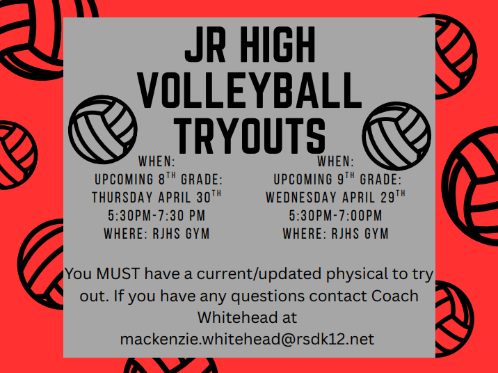 Jr high volleyball tryouts