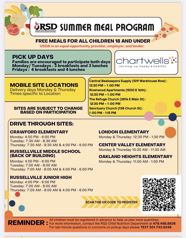 summer meal distributions 