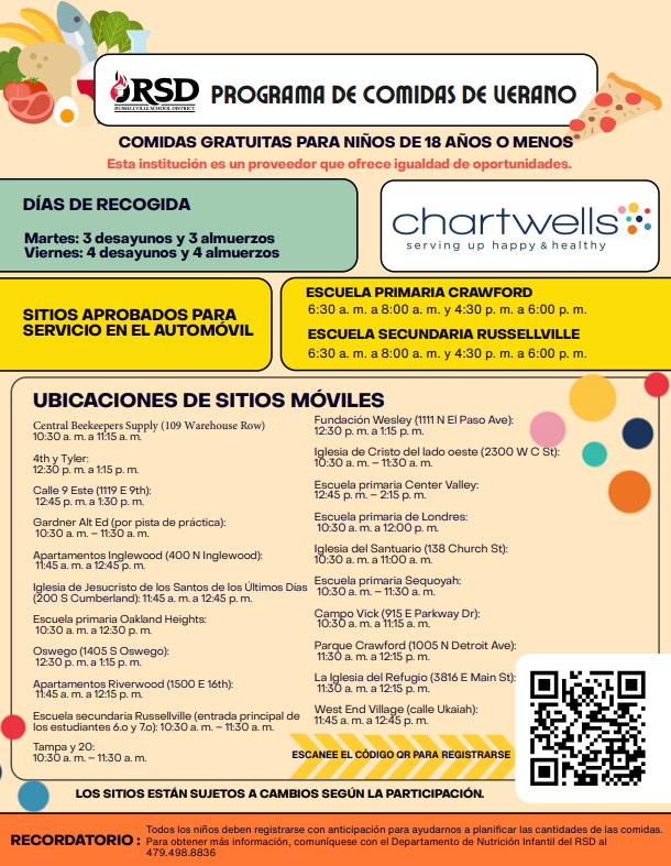 programa de comidas de verano