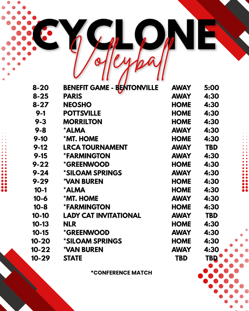 RHS Volleyball Schedule