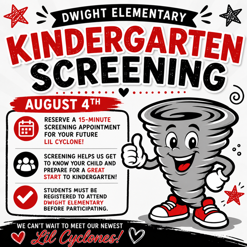 Kindergarten Screening on August 4th