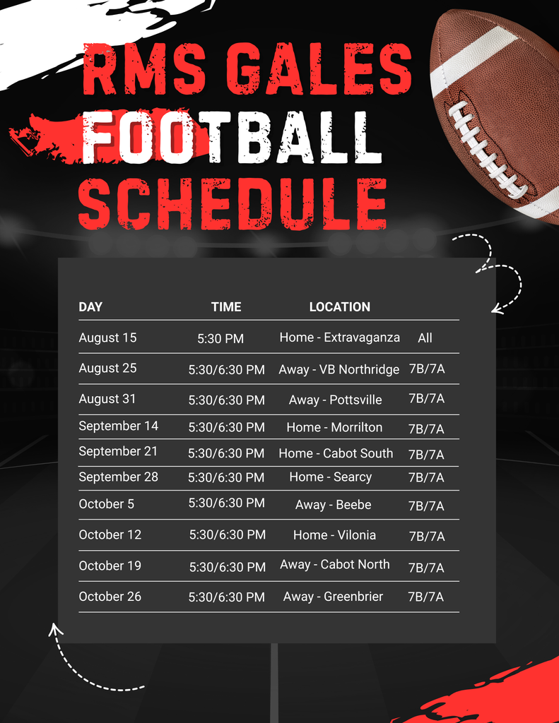 RMS Football Schedule