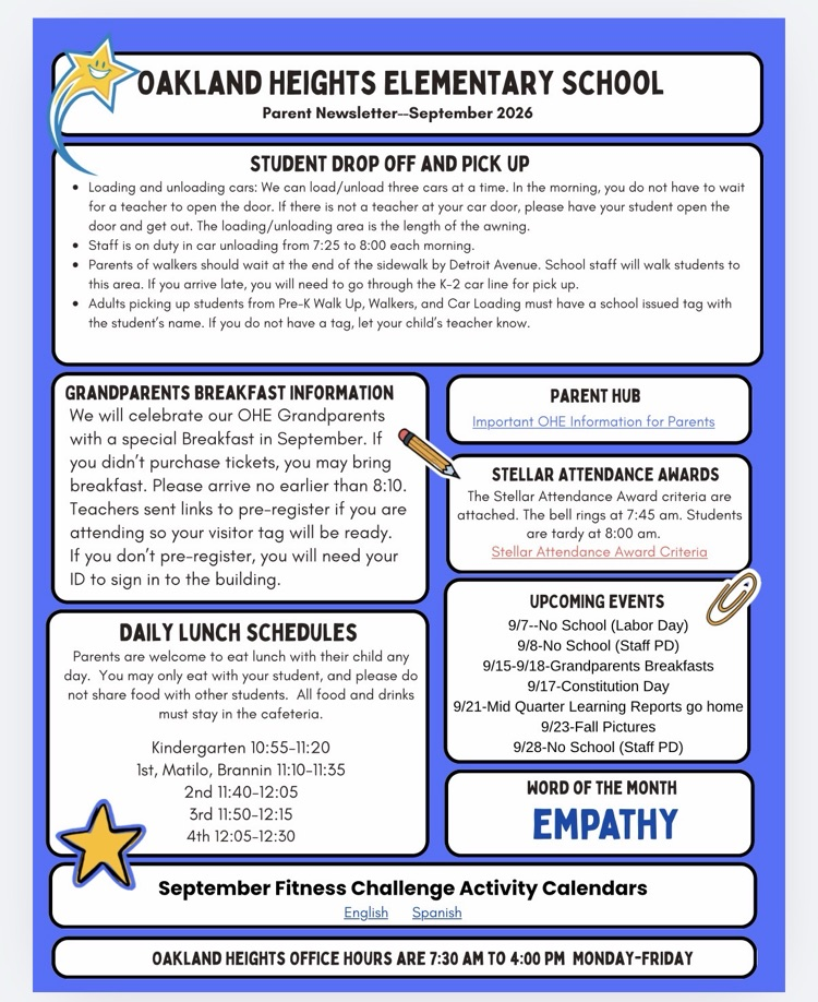 September Parent Newsletter