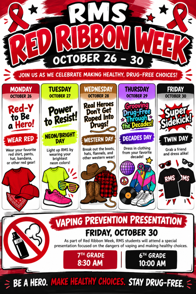 RMS Red Ribbon Week Dress up days