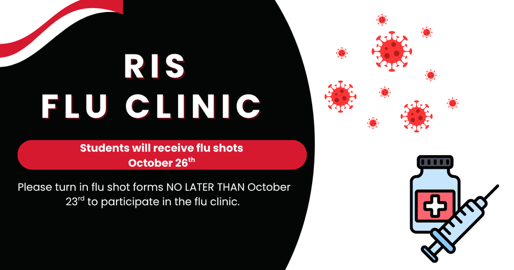 ris flu clinic graphic. all information in the caption