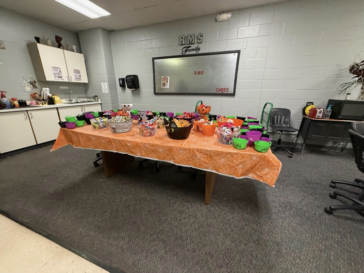 table with candy