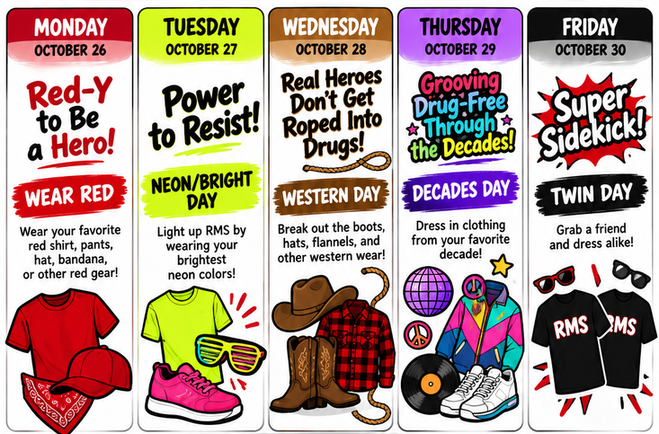 red ribbon week dress up days