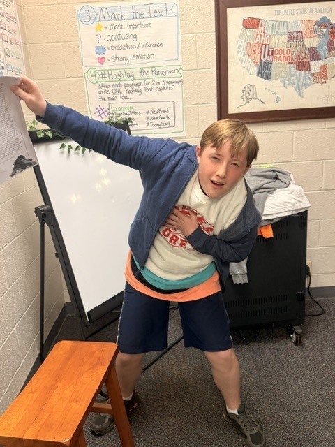 student performing