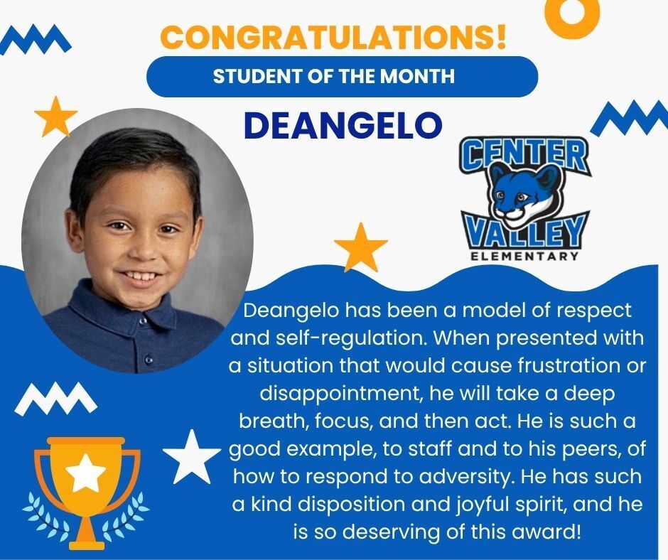 deangelo student of month