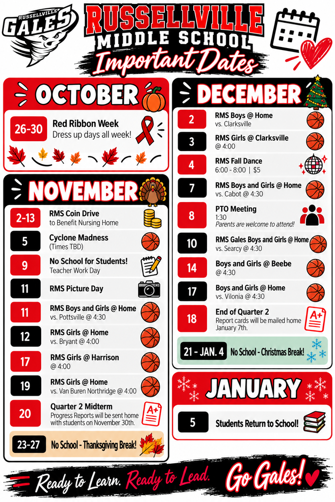 Upcoming Important Dates