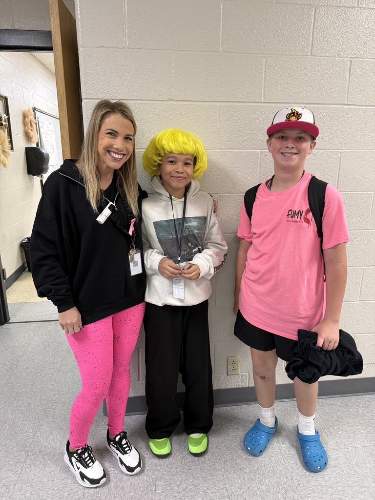 celebrating neon day for red ribbon week - students posing for a photo