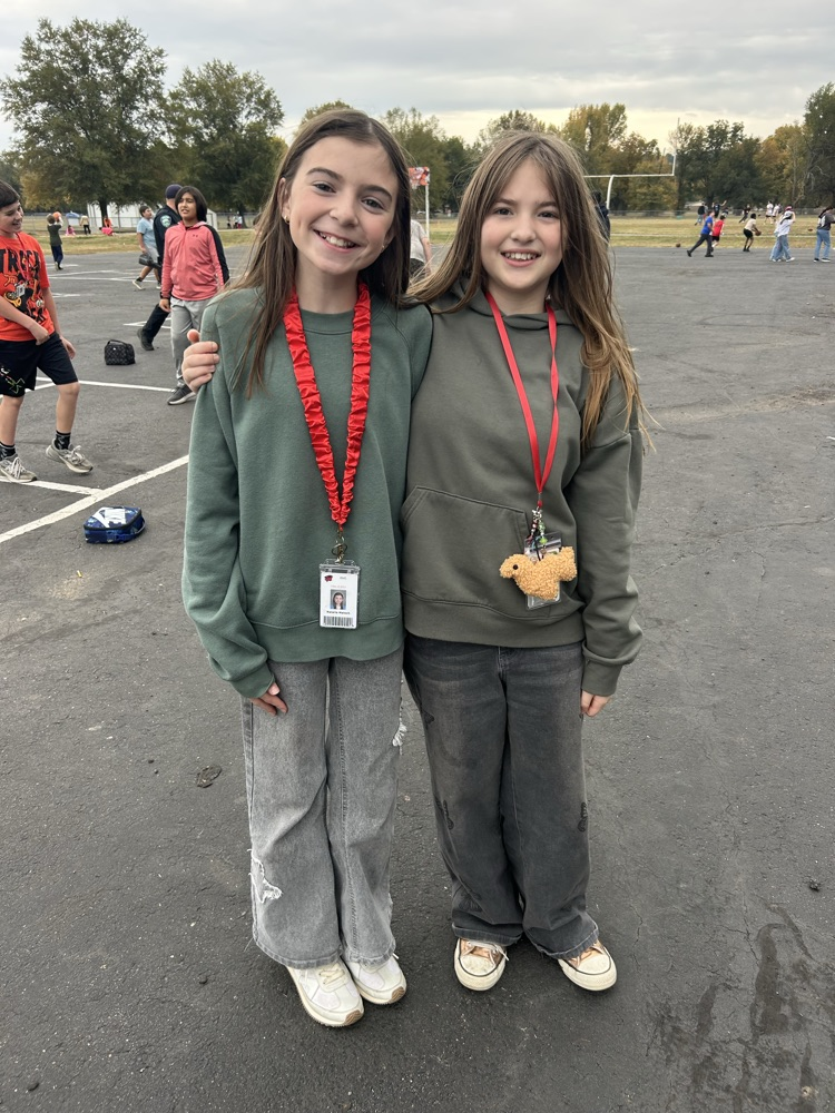 two girls matching