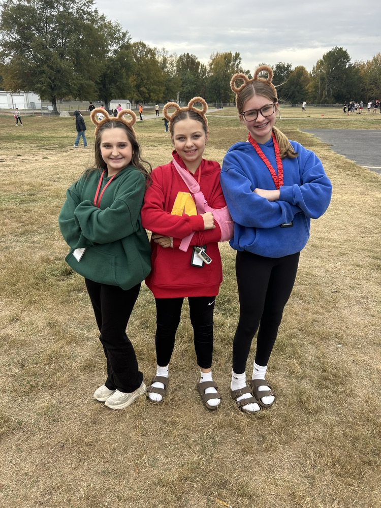 three girls dressed as mice