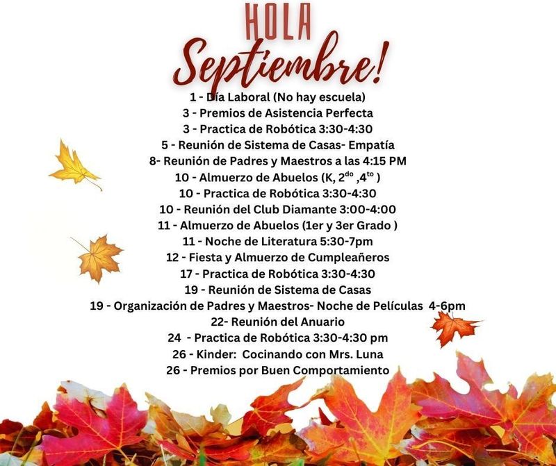September Events (Spanish)