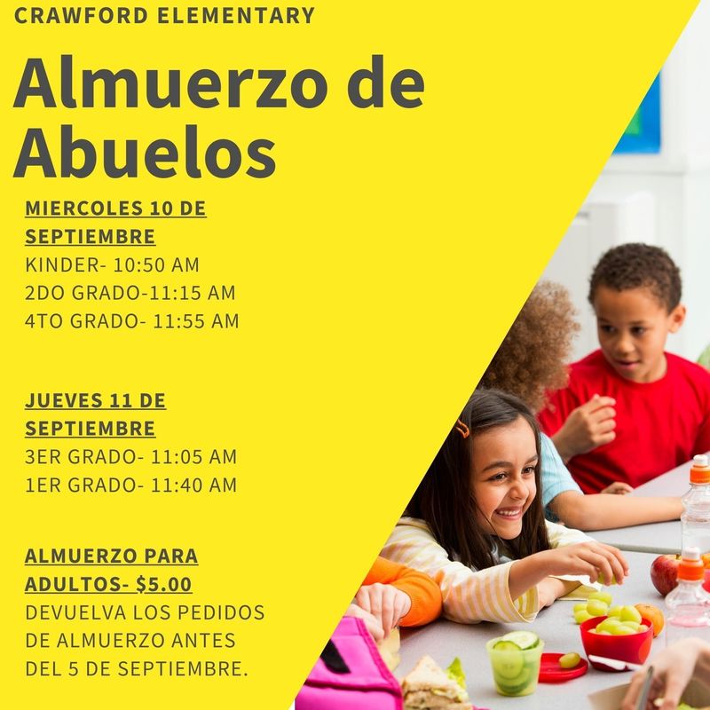 Grandparent's Lunch Schedule (Spanish)