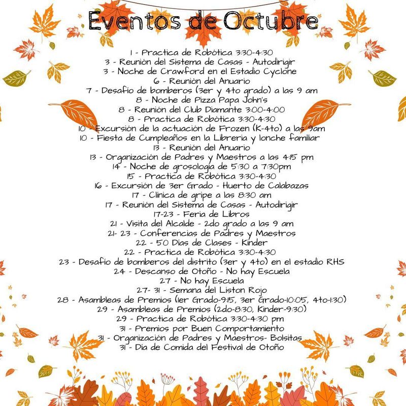 Spanish October Events