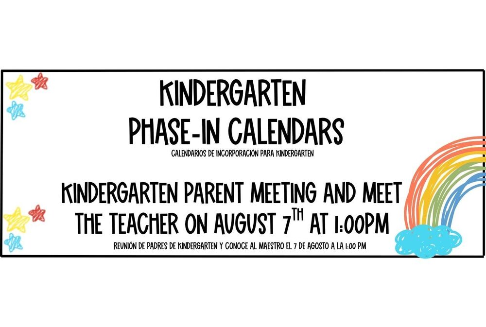 kindergarten dates with rainbow and stars