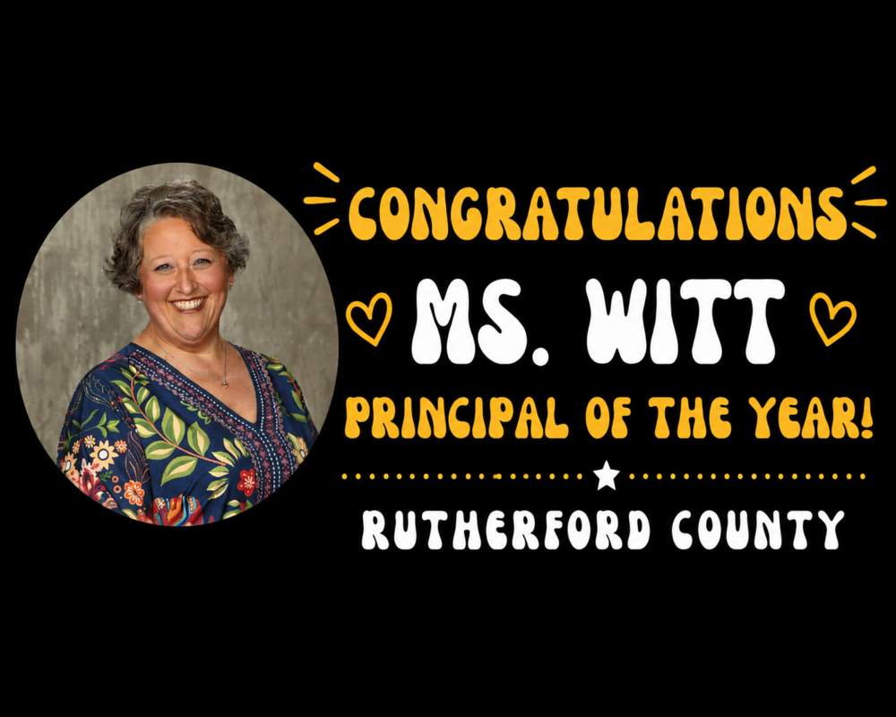 Congratulations Ms. Witt Principal of the year. 