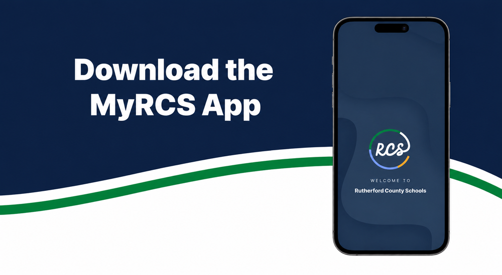 navy picture with a smart phone that tells users to download the MyRCS app