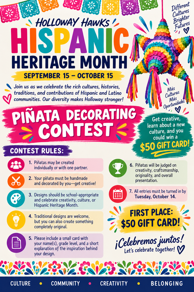 pinata decorating contest flyer