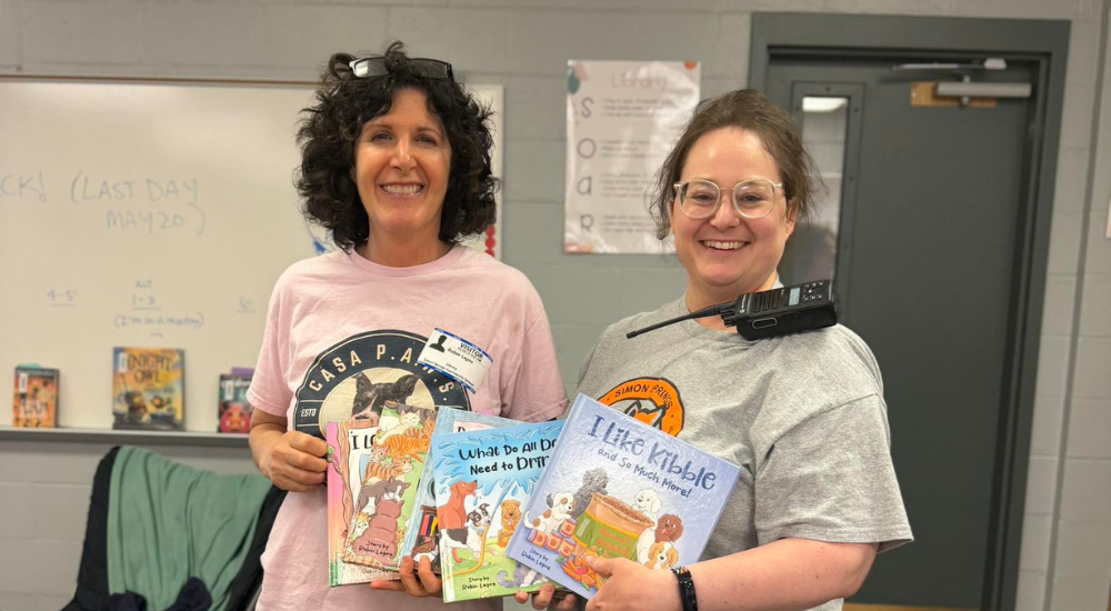 Simon Springs welcomed author and physician Robin Lapre for a special reading and a generous book donation to our library