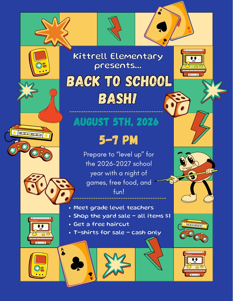 Back to School Bash on Wednesday August 5th!