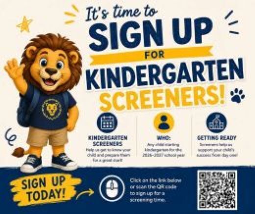 Sign Up for Kindergarten Screenings