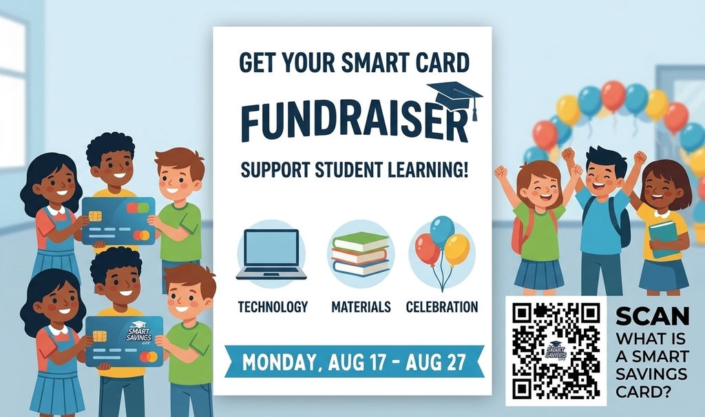 Smart Cards on Sale Aug 17-27 with an info QR in lower right corner