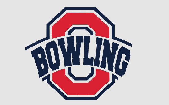 A white background displays the red, white, and blue "Bowling" logo, featuring a hexagonal shape and text.