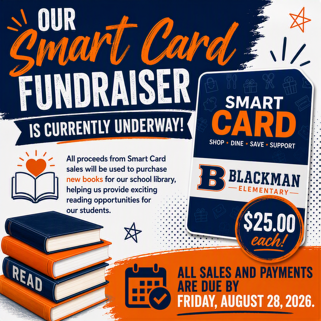 Advertisement for a fundraiser with a blue and white color scheme. Books, a smart card, and a calendar are displayed.