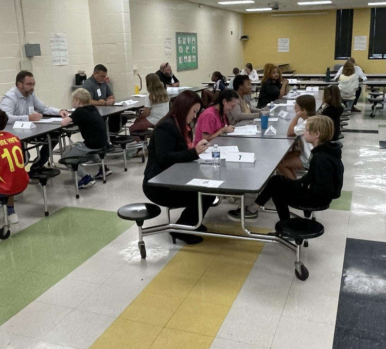 Biztown students preparing for interviews