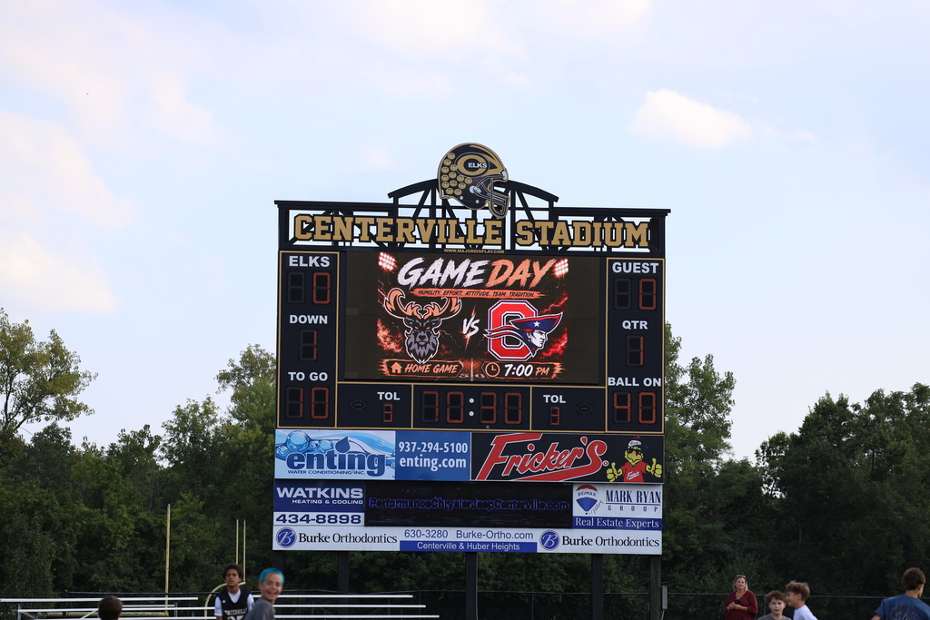scoreboard shows game day matchup