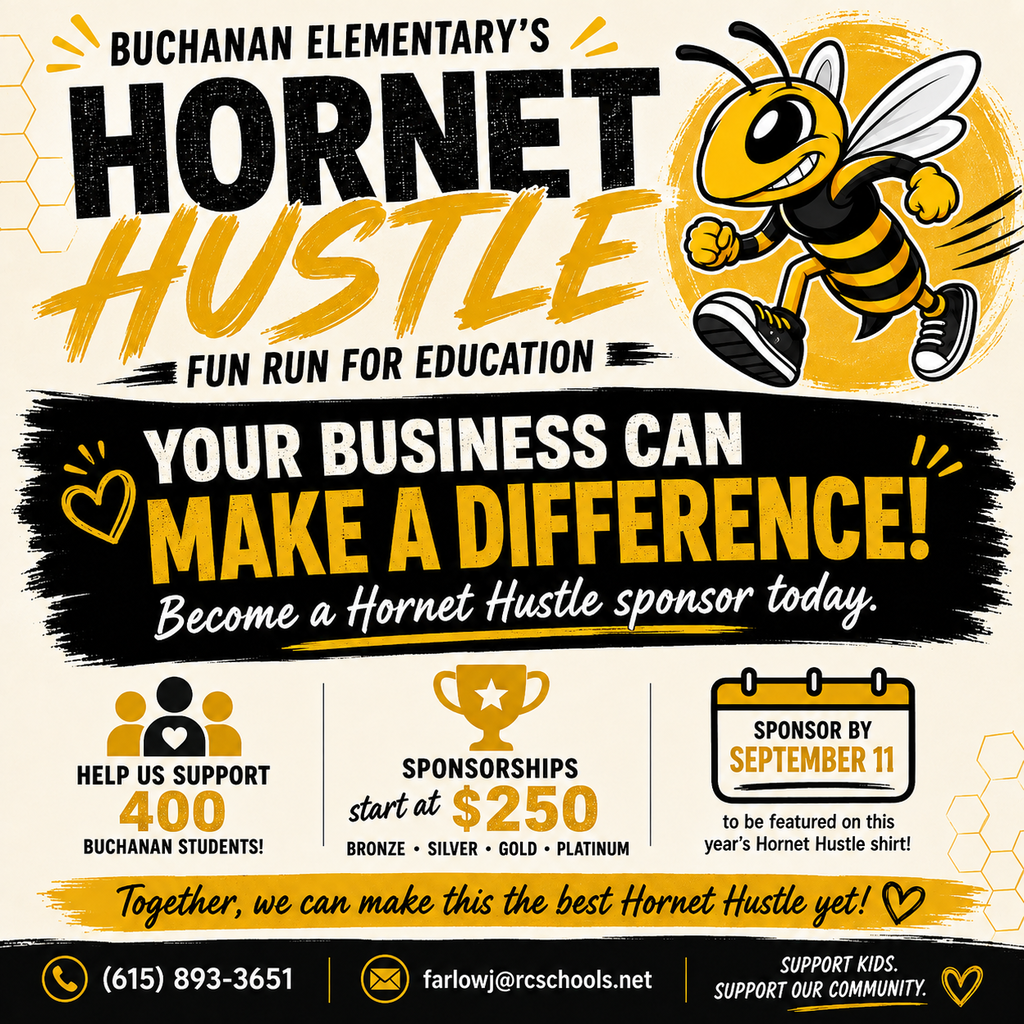 Flyer for hornet hustle sponsership. Your buisness can make a difference!